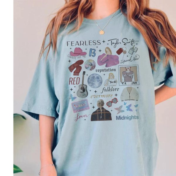 Vintage Taylor The Eras Tour Shirt, Tour 2023 Shirt, Swiftie Shirt, Swiftie Merch, Midnights Concert Shirt, Vintage The Eras Tour 2023 Comfort Colors® Shirt