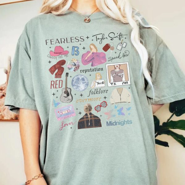 Vintage Taylor The Eras Tour Shirt, Tour 2023 Shirt, Swiftie Shirt, Swiftie Merch, Midnights Concert Shirt, Vintage The Eras Tour 2023 Comfort Colors® Shirt