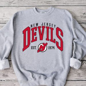 New Jersey Devils Sweatshirt, NJ Hockey Shirt, Vintage Ice Hockey Tee, Jersey Devils Hoodie, 2022–23 New Jersey Devils, New Jersey Unisex