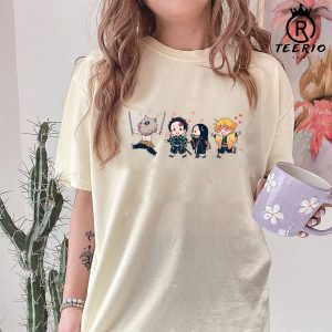 Tanjiro Inosuke Nezuko and Zenitsu T-Shirt, Anime Chibi Unisex T-Shirt, Manga Streetwear, Anime Shirt, Anime Design For Shirt