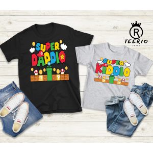 Custom Super Daddio Shirt , Super Mario Birthday Shirt, Super Mario Family Shirts, Mario Birthday Shirt, Matching family shirt, gift for mom Shirt