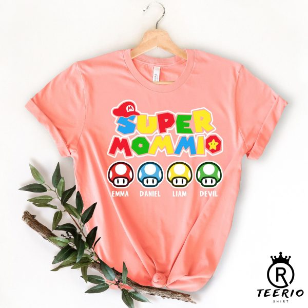 Personalization Super Mommio Shirt, Matching Super mom Shirt, Super Mommio Shirt, Mom Shirt with Kids names, Mother’s Day Shirt, Mom Shirt