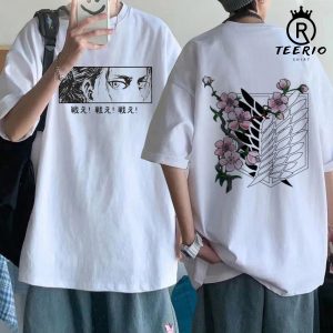 Fan Art The AOT Final Season T-shirt, Eren Yeager T-shirt, Streetwear Oversized Anime shirt, Unisex Anime Otaku shirt