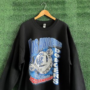 Vintage Style Los Angeles Dodgers 2020 World Series Champions Graphic Crewneck Sweater