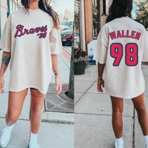 98 Braves Song Shirt, MORGAN WALLEN shirt, Braves Baseball, country music concert, Braves Baseball Tee, Atlanta Braves, Wallen Bull shirt