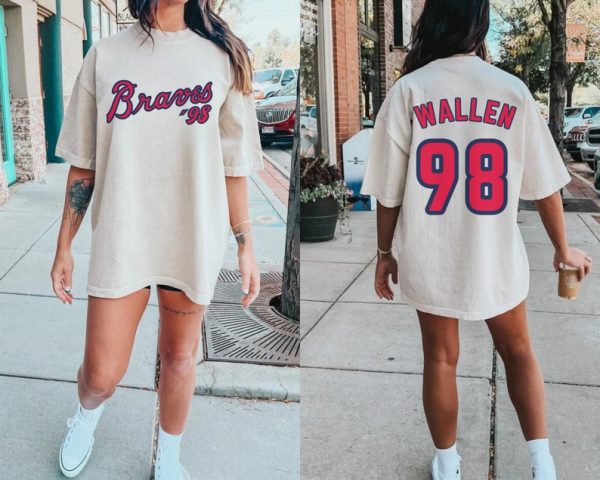 98 Braves Song Shirt, MORGAN WALLEN shirt, Braves Baseball, country music concert, Braves Baseball Tee, Atlanta Braves, Wallen Bull shirt