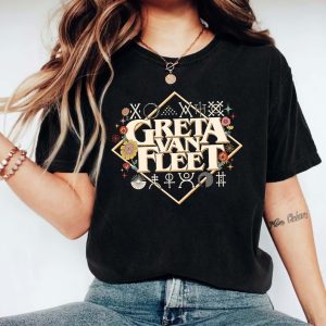 Greta Van Fleet Shirt, Greta Van Fleet Merch, Greta Van Fleet Tshirt, Retro Greta Van Fleet Shirt, Dream In Gold Tour 2023 Tshirt.