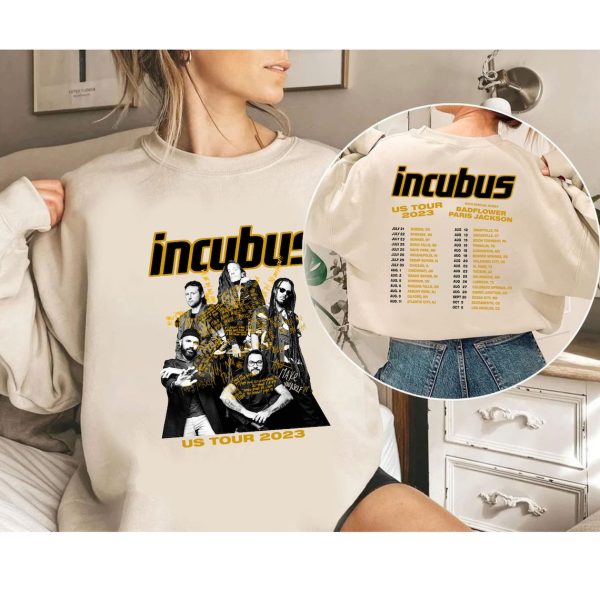 Incubus Band US Summer Tour 2023 Shirt, Incubus Band Fan Shirt, Incubus Rock Band Summer Tour Shirt, Incubus Band 2023 Concert Tee