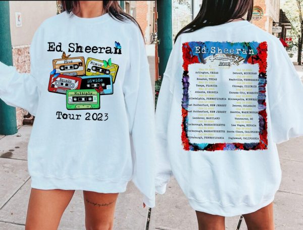 Ed Sheeran Tour Double Sided Shirt, Ed Sheeran Sweatshirt, Ed Sheeran Concert Tee, Mathematics Tour 2023, Ed Sheeran fan Gift