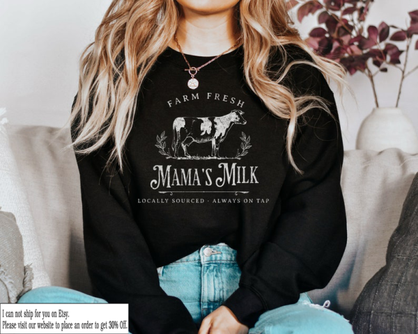 Funny Breastfeeding sweatshirt Lactation Consultant Sweater Milk Maker crewneck New Mom jumper Farm Fresh Milk sweatshirt Mothers Day Gift