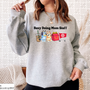 Heeler Inspired “Busy Doing Mom Stuff- Target” – Unisex Heavy Blend Crewneck Sweatshirt