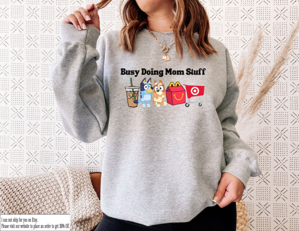 Heeler Inspired “Busy Doing Mom Stuff- Target” – Unisex Heavy Blend Crewneck Sweatshirt