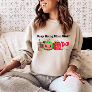 Melon Head “Busy Doing Mom Stuff-Target” – Unisex Heavy Blend Crewneck Sweatshirt