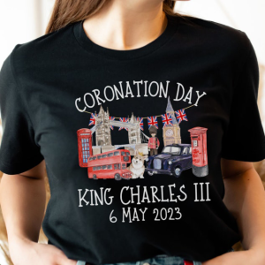 King Charles III coronation shirt, Coronation souvenir, Family matching coronation street party tshirt, Garden Party t shirt, London gift