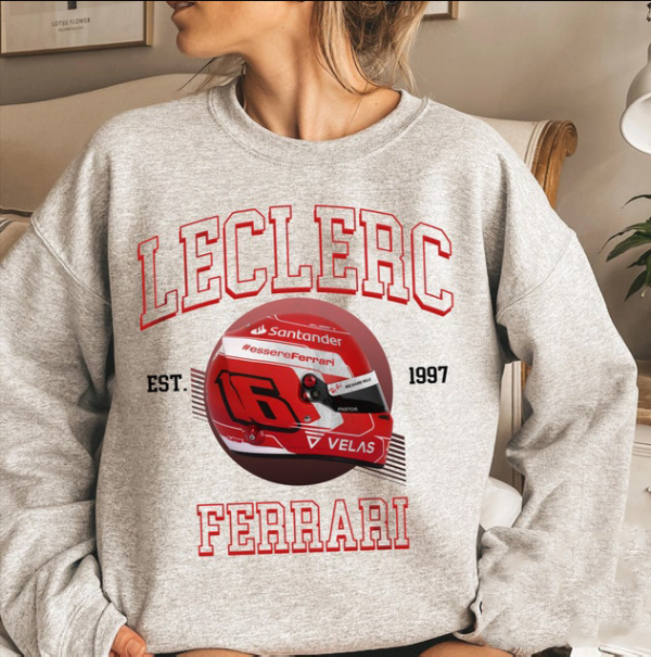 Charles Leclerc Crewneck Sweatshirt, Formula One Sweatshirt, Charles Leclerc Shirt, Formula 1 Racing Team Shirt, Leclerc Fan Gift