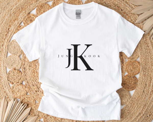 Jungkook JK T-Shirt | Jungkook Shirt | Jungkook Vintage Style Shirt | BTS Jungkook | Jeon Jungkook | Y2K Style T-Shirt | JK Shirt