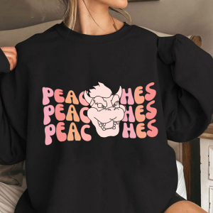 peaches peaches peaches, mario, bros, princess peach tshirt, bow, ser tshirt, mario tshirt, mario gift, princess peach tshirt