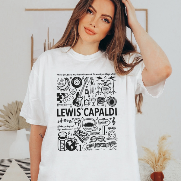 Lewis Capaldi Tee, Lewis Capaldi Fan Gift, Lewis Capaldi Concert T-Shirt, Vintage Shirt for Lewis Capaldi Fans, Tour Shirt