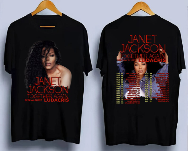 Janet Jackson 2023 Tour T Shirt, Janet Jackson Shirt, Vintage Style 90s All Over Print Graphic, Janet Shirt For Fan, Janet Tour 2023 Tee