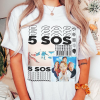 5 Seconds Of Summer Music Shirt, Sweatshirt Retro Y2K Vintage Bootleg 5 Seconds Of Summer Merch Album 5SOS5 Graphic Tee 90s