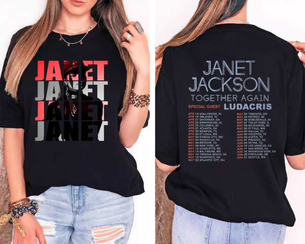 Janet Jackson Tour 2023 Both Sides Shirt, Janet Jackson Vintage Shirt, Janet Jackson Shirt Fan Gifts, Janet Jackson Merch TShirt