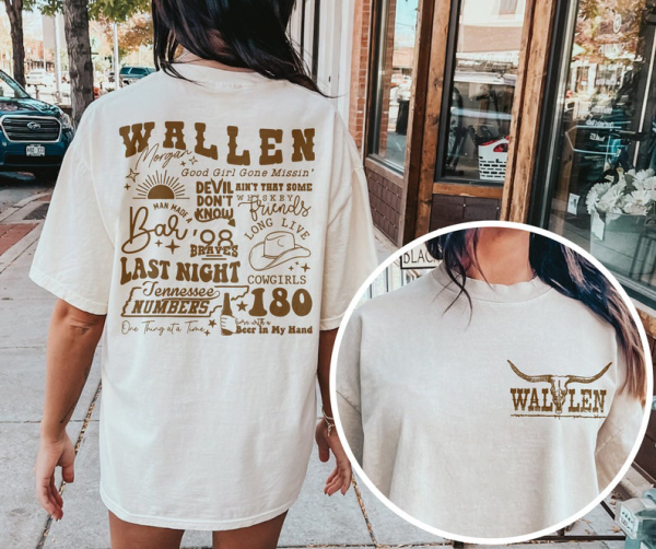 Wallen  Sweatshirt, One Thing At A Time Shirt, Wallen Western T-Shirt, Cowboy Wallen Shirt, Wallen Bullhead Shirt, Western Tour Tshirt