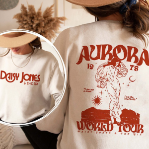 Retro Daisy Jones And The Six 2 Side Shirt, The Aurora World Tour Merch, Daisy Jones Vintage Shirt, Vintage The Aurora Tour 1978 Shirt