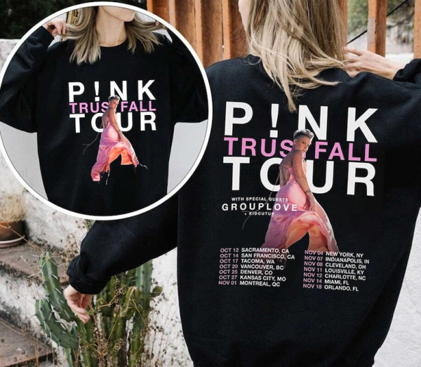 P!nk Trustfall Tour 2023 T-Shirt, P!nk Tour Sweatshirt, Trustfall Tour Shirt, Pink Tour Shirt