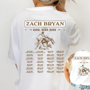 Zach Bryan The Burn Burn Burn Tour 2023 Shirt For Fan, Zach Bryan Concert Fan Shirt, Zach Bryan Country Music Shirt, Zach Bryan 2023 Shirt