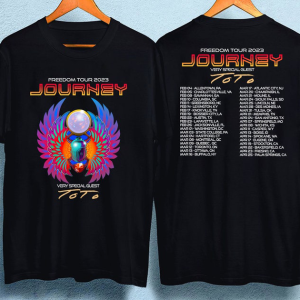 Journey Freedom Tour 2023 2 Sides Shirt, Journey 50Th Anniversary, Journey Tour 2023, Journey Concert Shirt, Journey Fan Gift, Rock Tour.