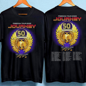 Journey Freedom Tour 2023 2 Sides Shirt, Journey 50Th Anniversary, Journey Tour 2023, Journey Concert Shirt, Journey Fan Gift, Rock Tour