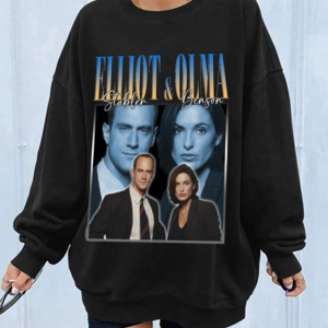 Elliot Stabler Olivia Benson Tshirt, Law And Order SVU Homage Retro 90’s Vintage Tshirt, Elliot and Olivia, Law And Order Series Fans Gift Shirt