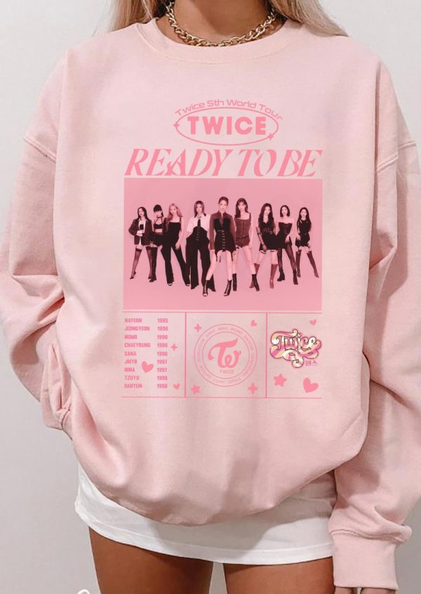 Twice Ready To Be World Tour Shirt. Twice Tour 2023 Shirt. Twice Album Shirt. Twice Mina, Jihyo, Tzuyu, Sana, Nayeon, Momo