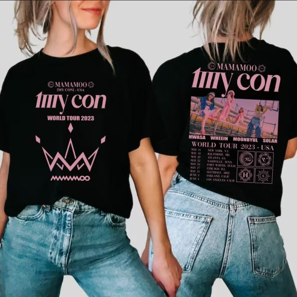 Mamamoo Tour 2023 T-shirt, Mamamoo My Con Tour Shirt, Kpop Tour Shirt, Kpop Merch Shirt, Solar, Moonbyul, Wheein, Hwasa Shirt