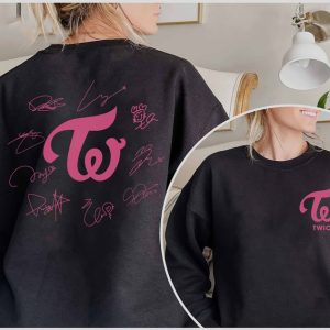 Vintage TWICE K-Pop Girl Group Fan Shirt – Two World Tours Feat. Nayeon, Jihyo, Chaeyoung, Sana, Tzuyu , More Shirt