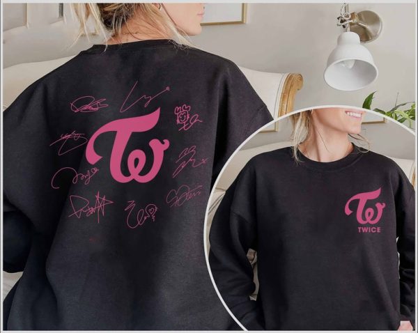 Vintage TWICE K-Pop Girl Group Fan Shirt – Two World Tours Feat. Nayeon, Jihyo, Chaeyoung, Sana, Tzuyu , More Shirt