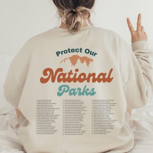 63 National Parks Shirt, Crewneck Sweatshirt, US National Parks, Outdoorsy Gift, Women’s Graphic Sweatshirt