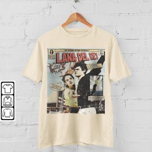 Lana Del Rey Comic Shirt, Sweatshirt Retro Vintage Lana Del Rey Album Norman Fucking Rockwell Graphic Tee Comic Book Art Gift Hoodie