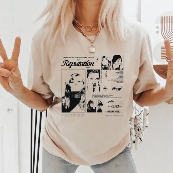 Vintage R E P U T A T I O N Sweatshirts Gildan Shirt, Reputation Track List Shirt | TS Album Gildan Sweatshirt, Gift For Fans