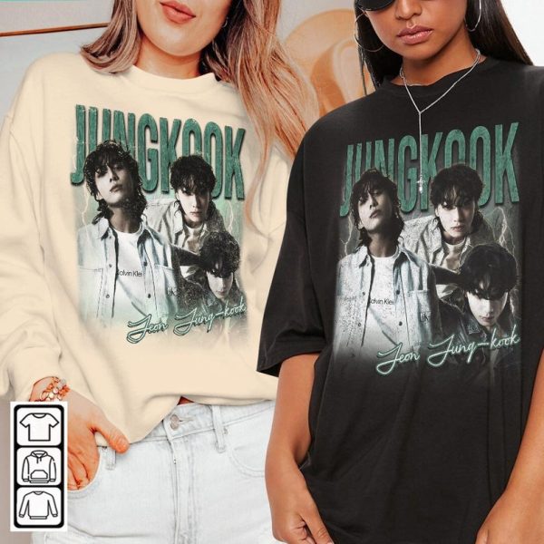 Jungkook Kpop Shirt, BTS Sweatshirt, Jungkook Vintage Retro Graphic Tee Music Unisex Gifts Fan Hoodie, Kpop040423