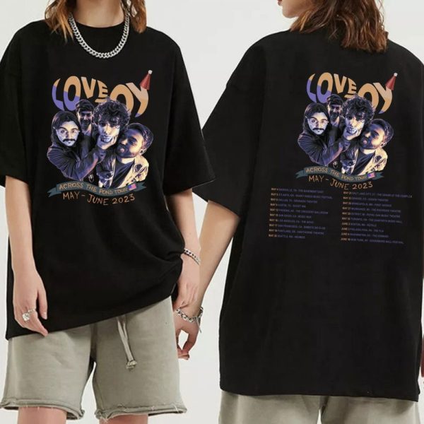 Across The Pond Tour 2023 Shirt, Lovejoy 2023 Tour Shirt For Fan, Lovejoy Concert 2023 Shirt, The Lazy Cat Tee, Lovejoy Tour Fan Gift