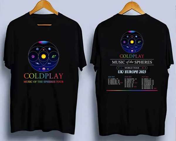 Coldplay World Tour Both Sides Shirt, Coldplay Tour 2023 Tee, Coldplay Europe Tour Shirt, Coldplaly Tour Shirt, Coldplay Fan Shirt