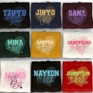 Twice Members shirt, Twice Sweatshirt, Twice Signatures, Once Gifts, Twice Merch, Kpop Fan shirt, Twice Jeongyeon Sana Dahyun Momo shirt