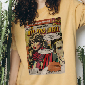 all too well vintage comic taylor swift inspired red era t-shirt, the eras tour 2023 merch, gift for swifties