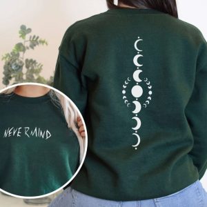 Nevermind Sweatshirt, Park Jimin Tattoo Sweatshirt, Nevermind and Moon Phases Sweatshirt, Yoongi Intro Nevermind Sweatshirt.