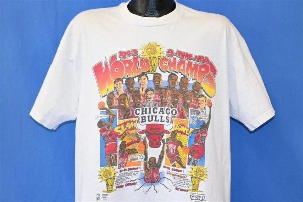 Vintage 1993 Chicago Bulls Three-peat Championship Michael Jordan Comic shirt, NBA Shirt , Chicago Bulls Shirt , Game day , Hot Sale