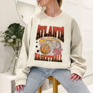 Vintage Atlanta Basketball Sweatshirt, Retro Atlanta Basketball Crewneck Sweatshirt, Basketball Fan Shirt, Nba Shirt, Nba Fan Shirt