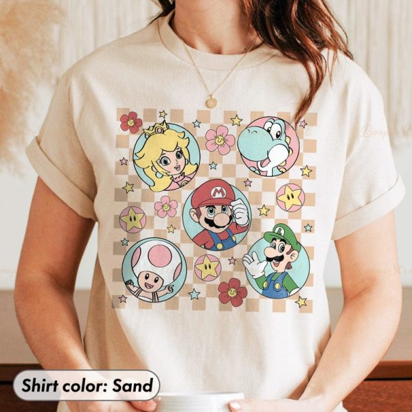 Super Mario Shirt, Mario Game Cute Vintage, Mario Car Games Kids Shirts, Kart Friends Tee, Super Mario Birthday Shirt, Mario & Friend Party