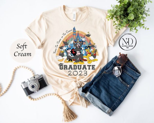 From the tassel to the castle Graduate 2023 Shirt, Mickey & friends Happy Grad Shirt, Graduated Tee, Gift for the Grad, Disney Graduation