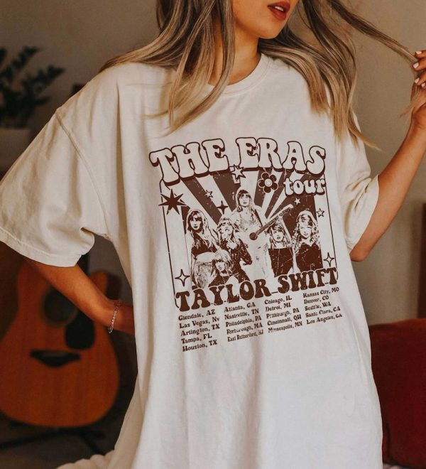 Vintage The Eras Tour 2023 Shirt, TSwiftie Eras Tour Shirt, The Eras Tour Merch, Swiftie Midnight Merch Shirt, Swiftie Fan